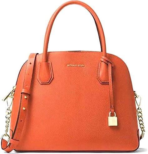 Michael Kors Mercer Large Leather Dome Satchel 